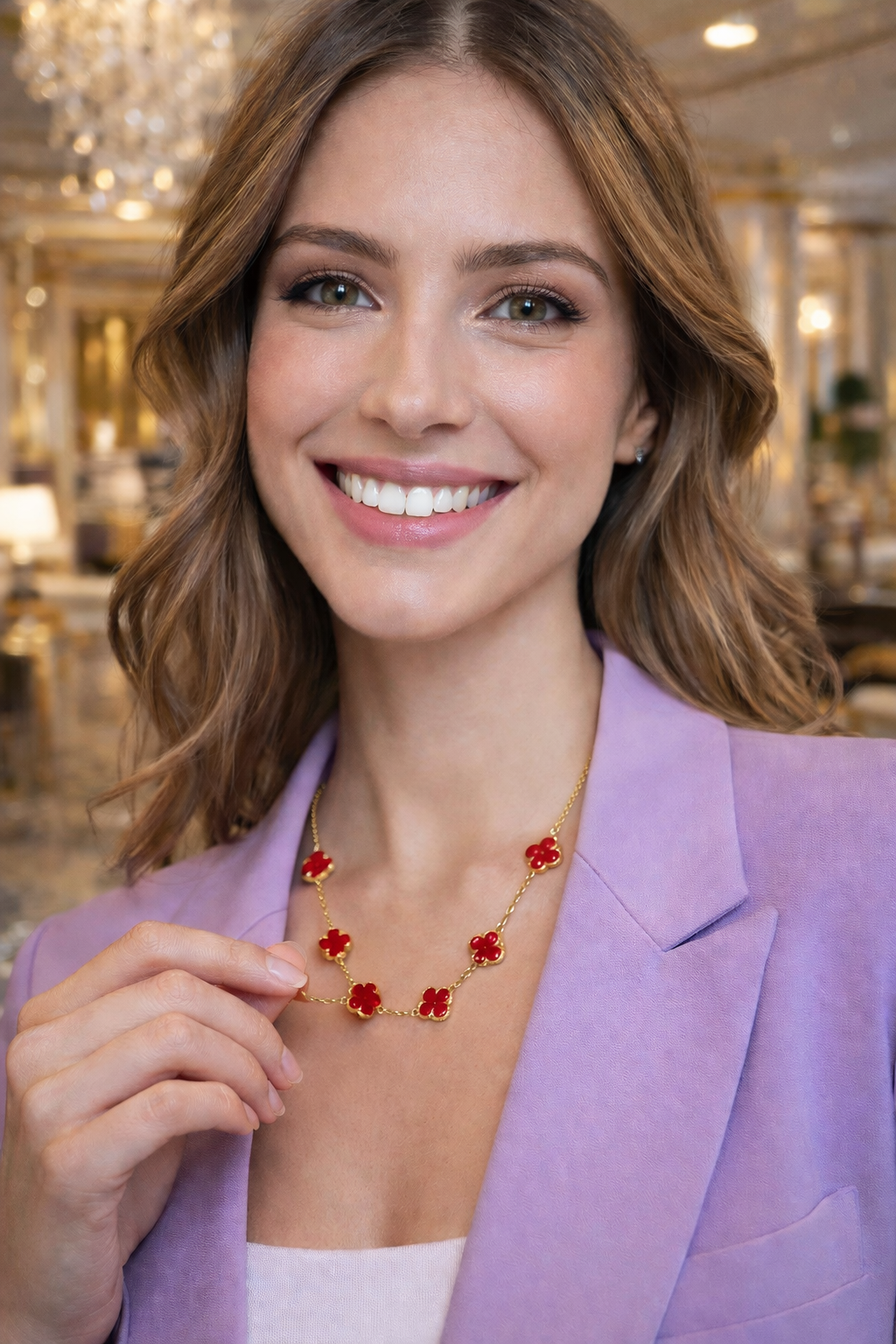 Eliana petite clover necklace