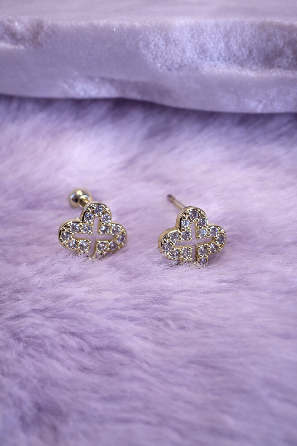 Hadassah Mini Clover Huggie Earrings