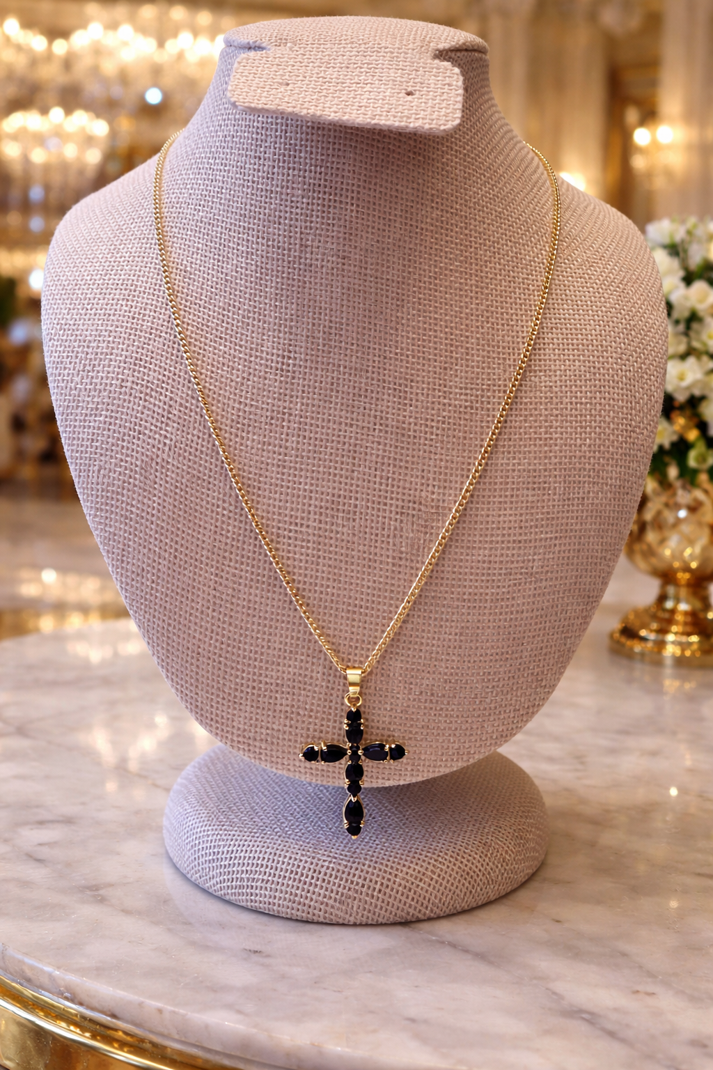 Zion Black Cross Necklace