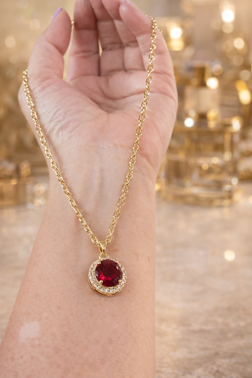 Liora Crystal Charm Necklace