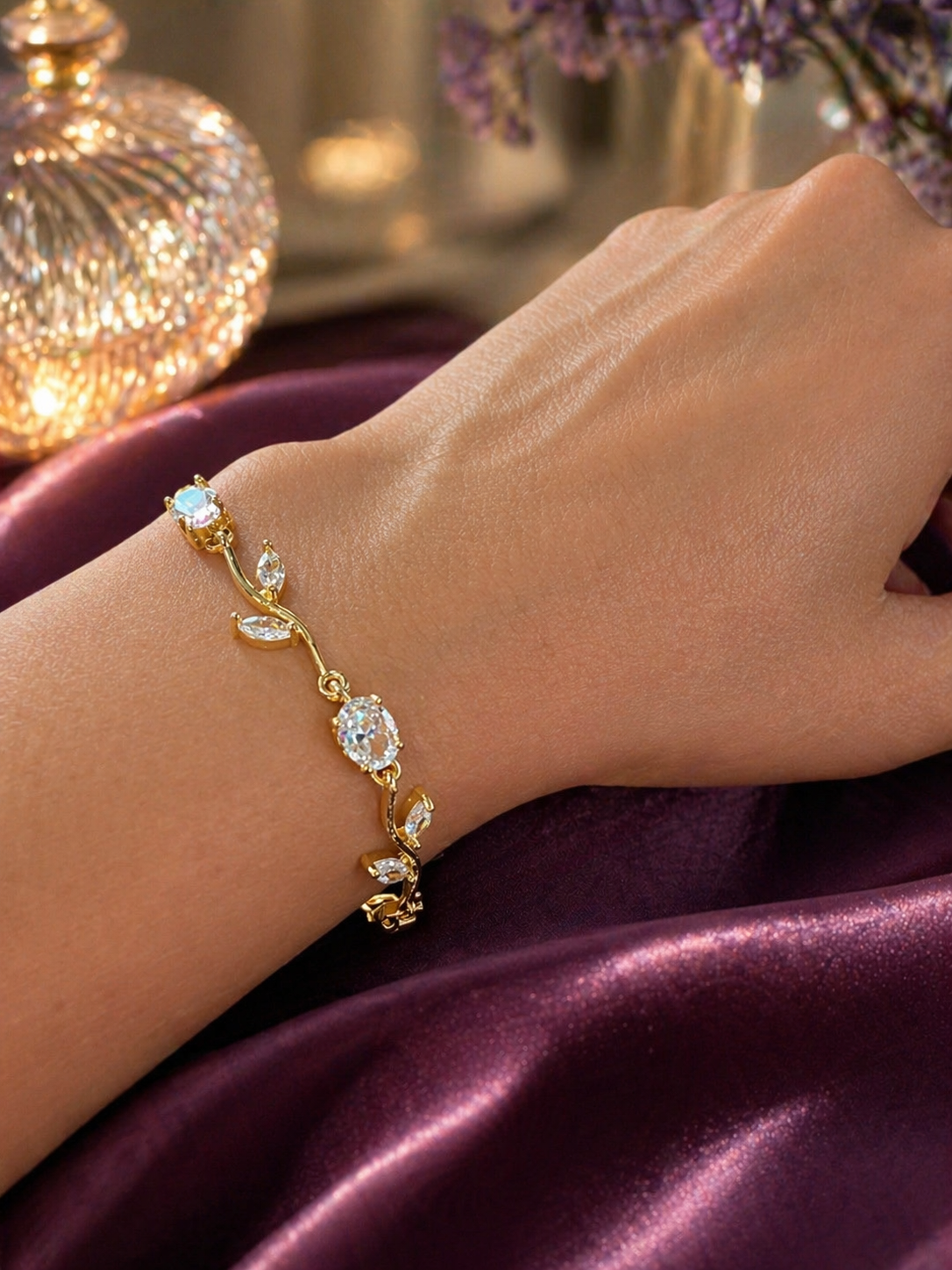 Aurielle Golden Leaf Bracelet