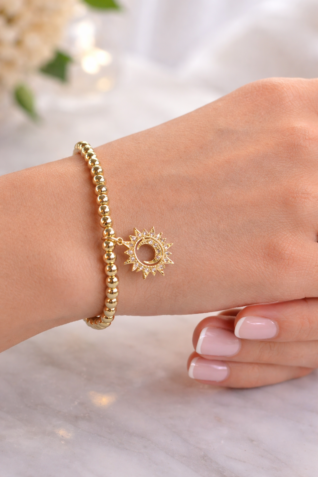 Selah Sun & Moon Beaded Bracelet