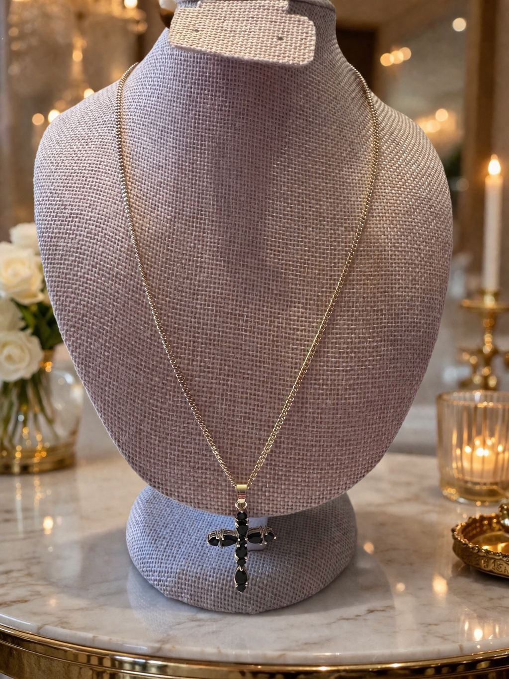 Zion Black Cross Necklace