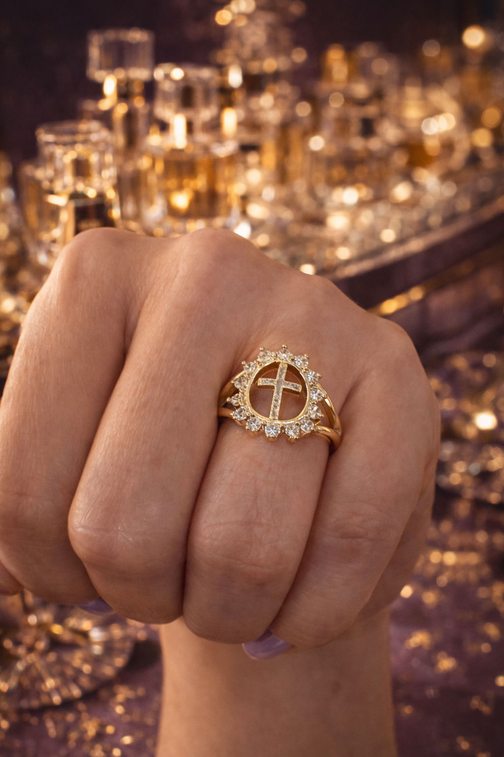 Divine Grace Open Cross Ring