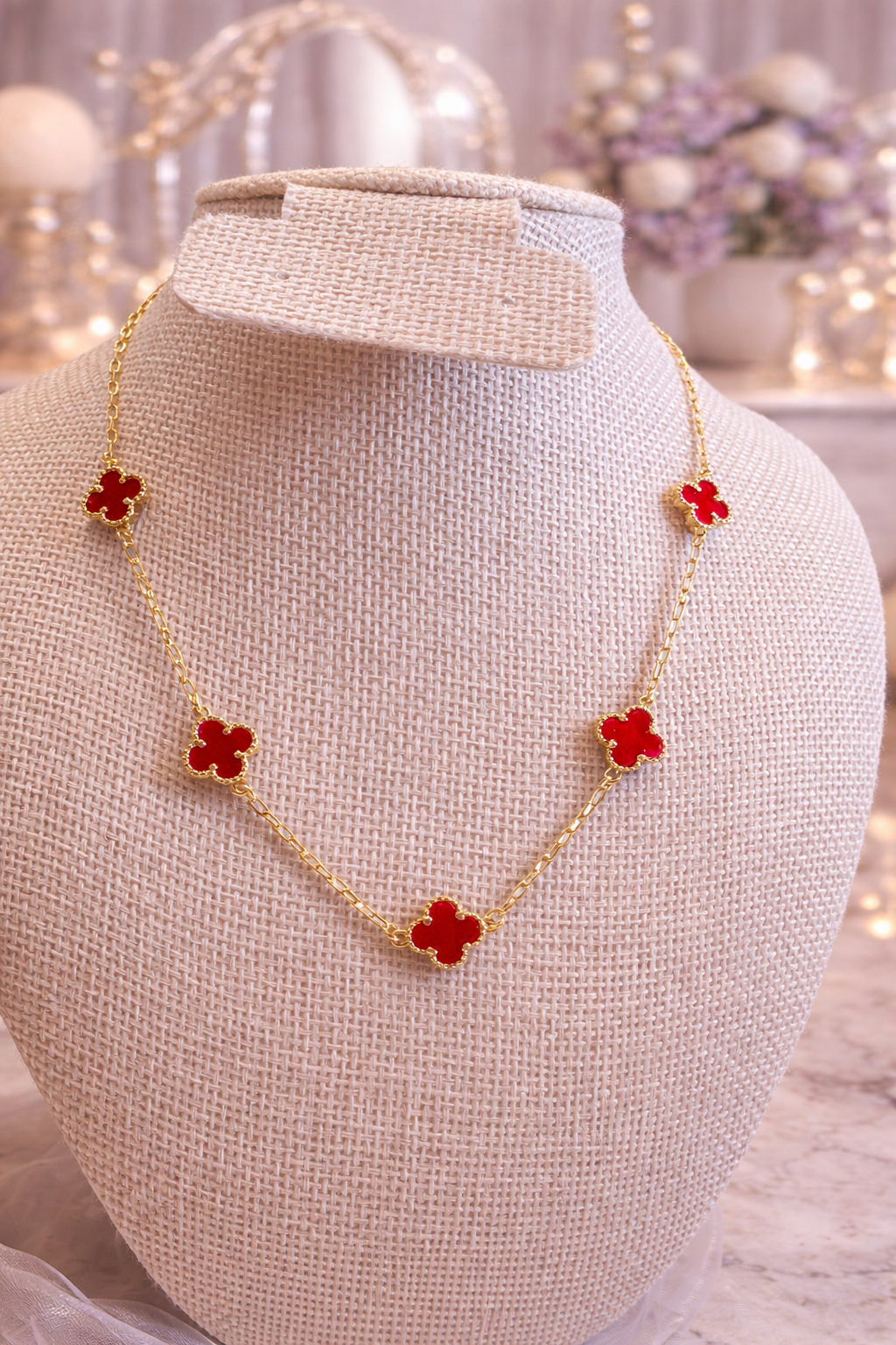 Eliana petite clover necklace