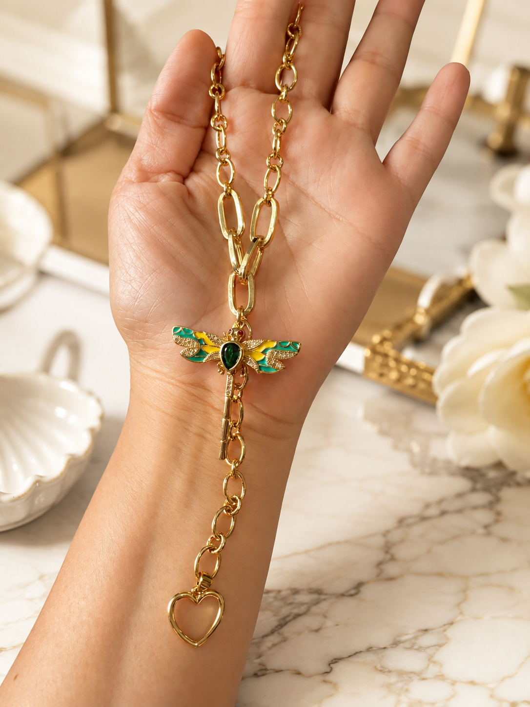 Elara Dragonfly necklace