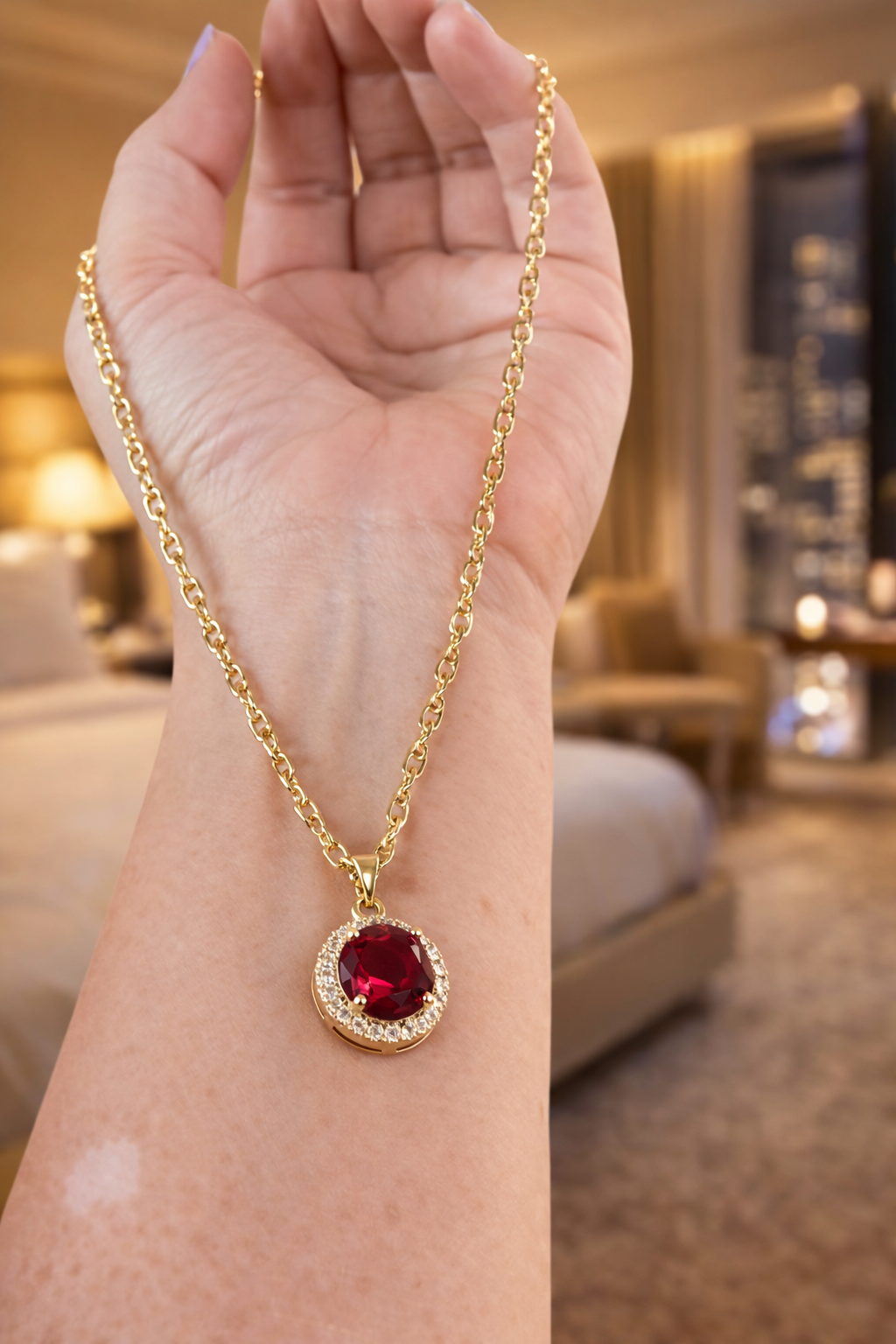 Liora Crystal Charm Necklace