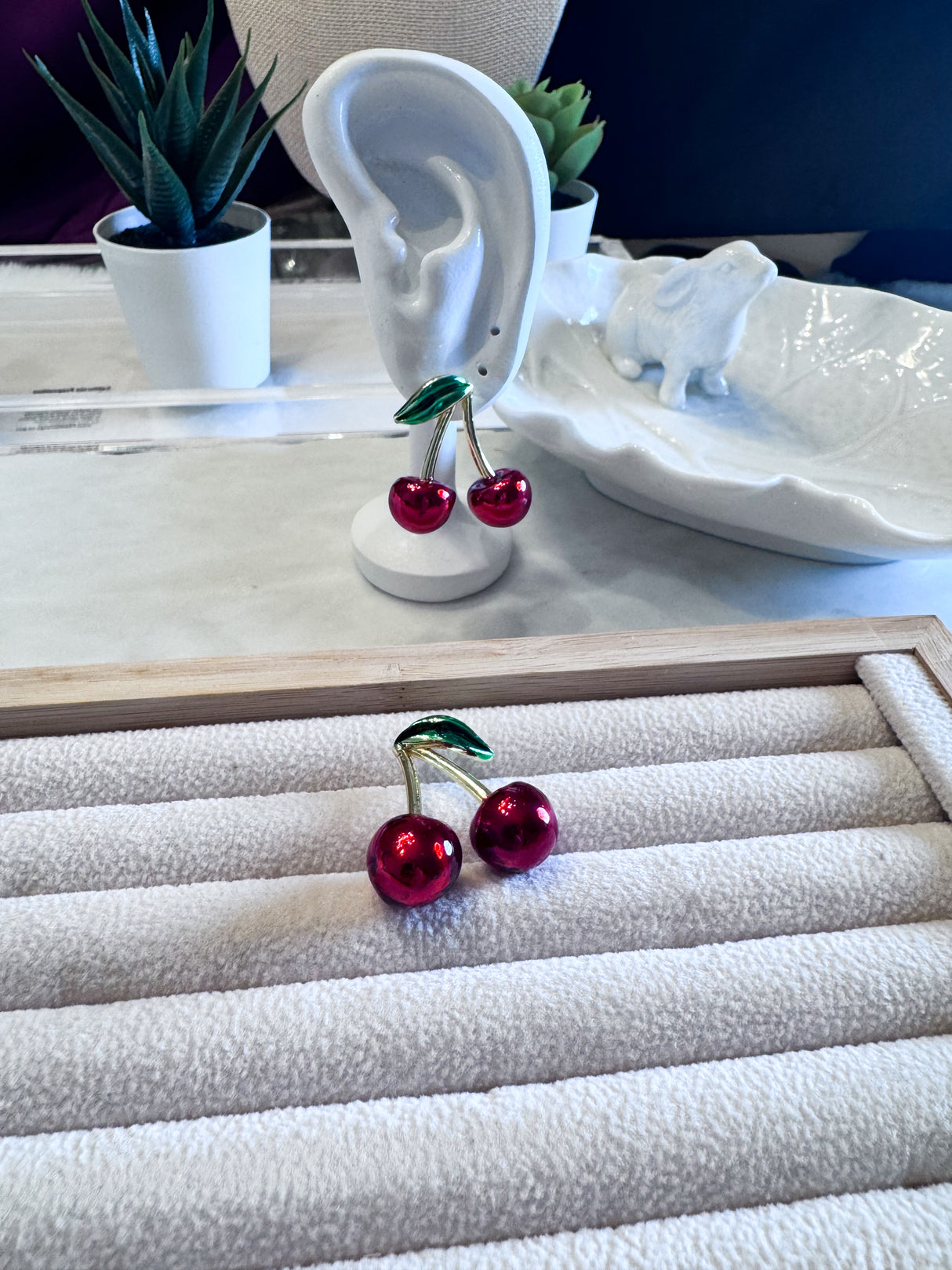Cherries earrings