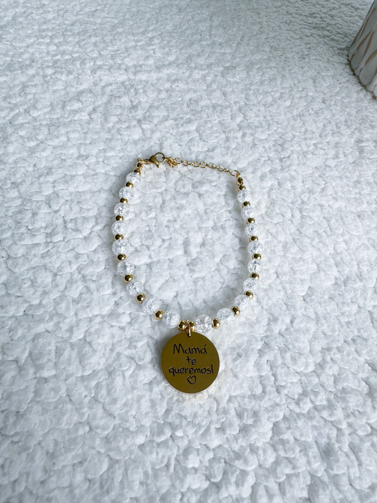 Stainless steel bracelet - Mamá te queremos