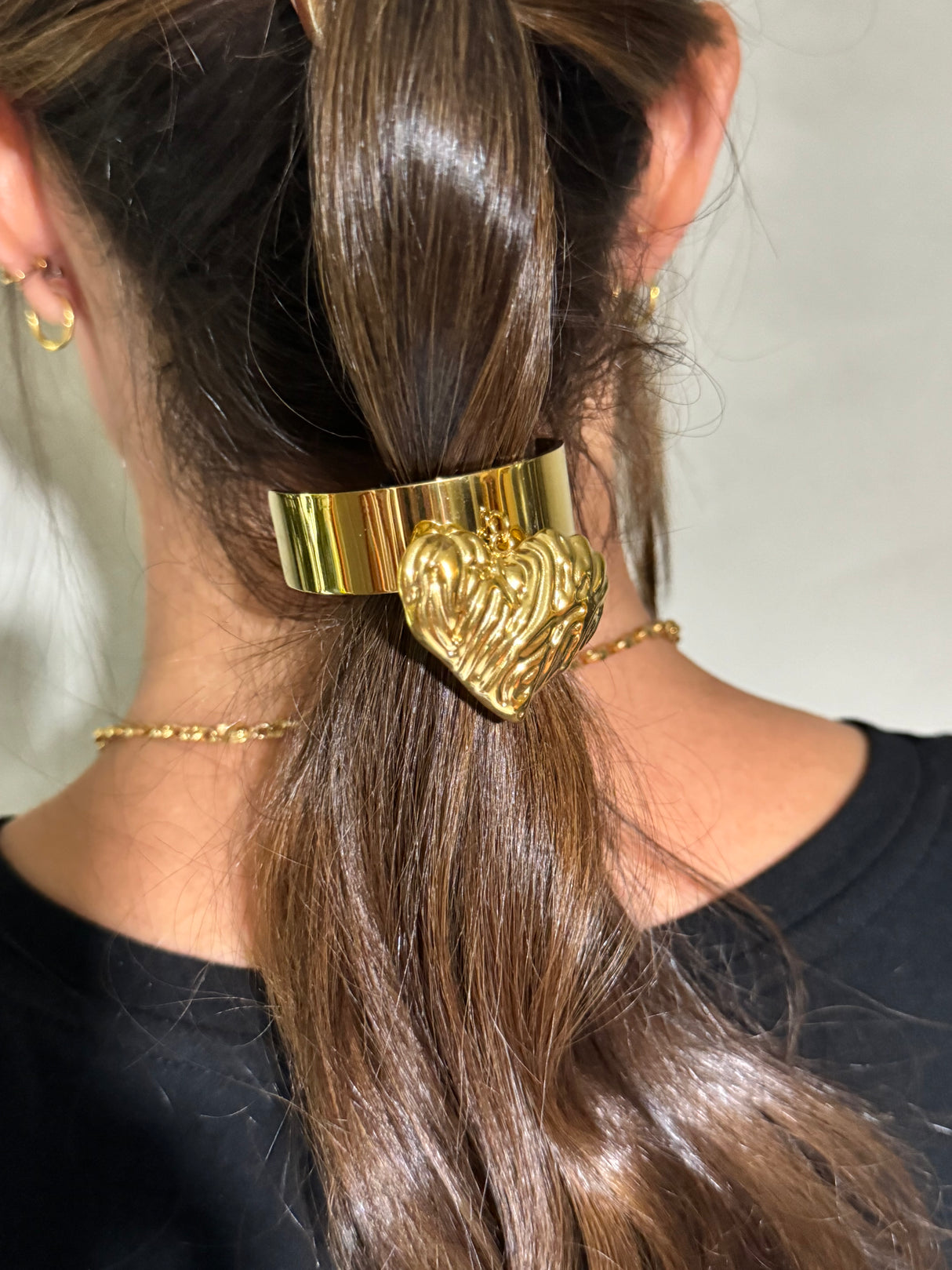 Heart Charm Ponytail bow