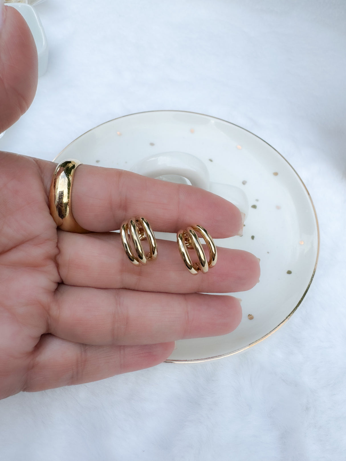 Stainless steel hoops earrings