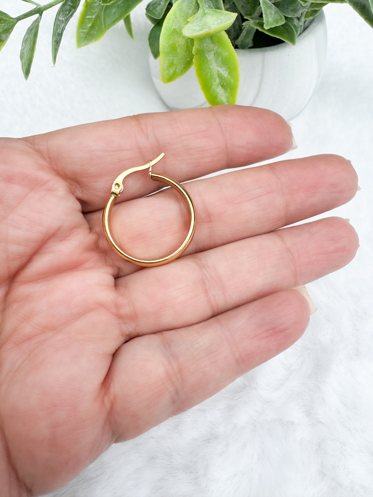 Stainless steel hoop earrings