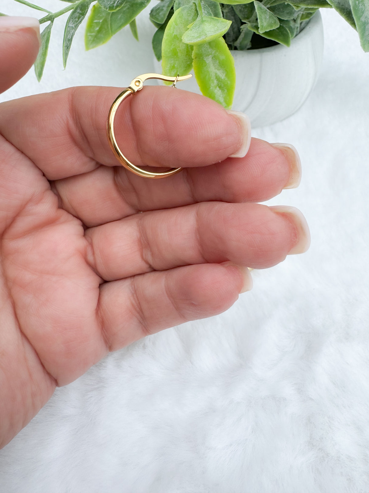 Stainless steel hoop earrings