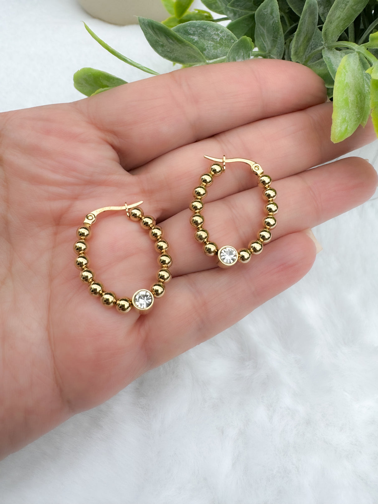 Stainless steel hoop earrings