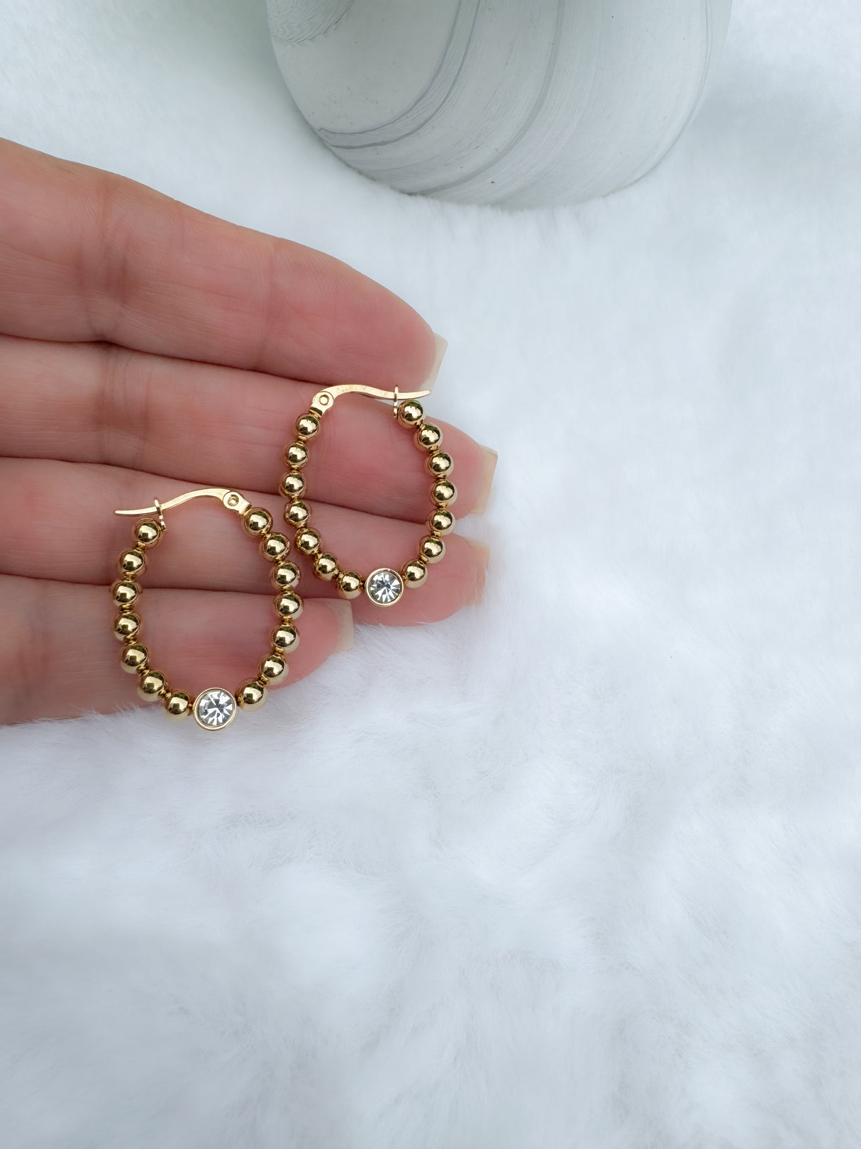 Stainless steel hoop earrings