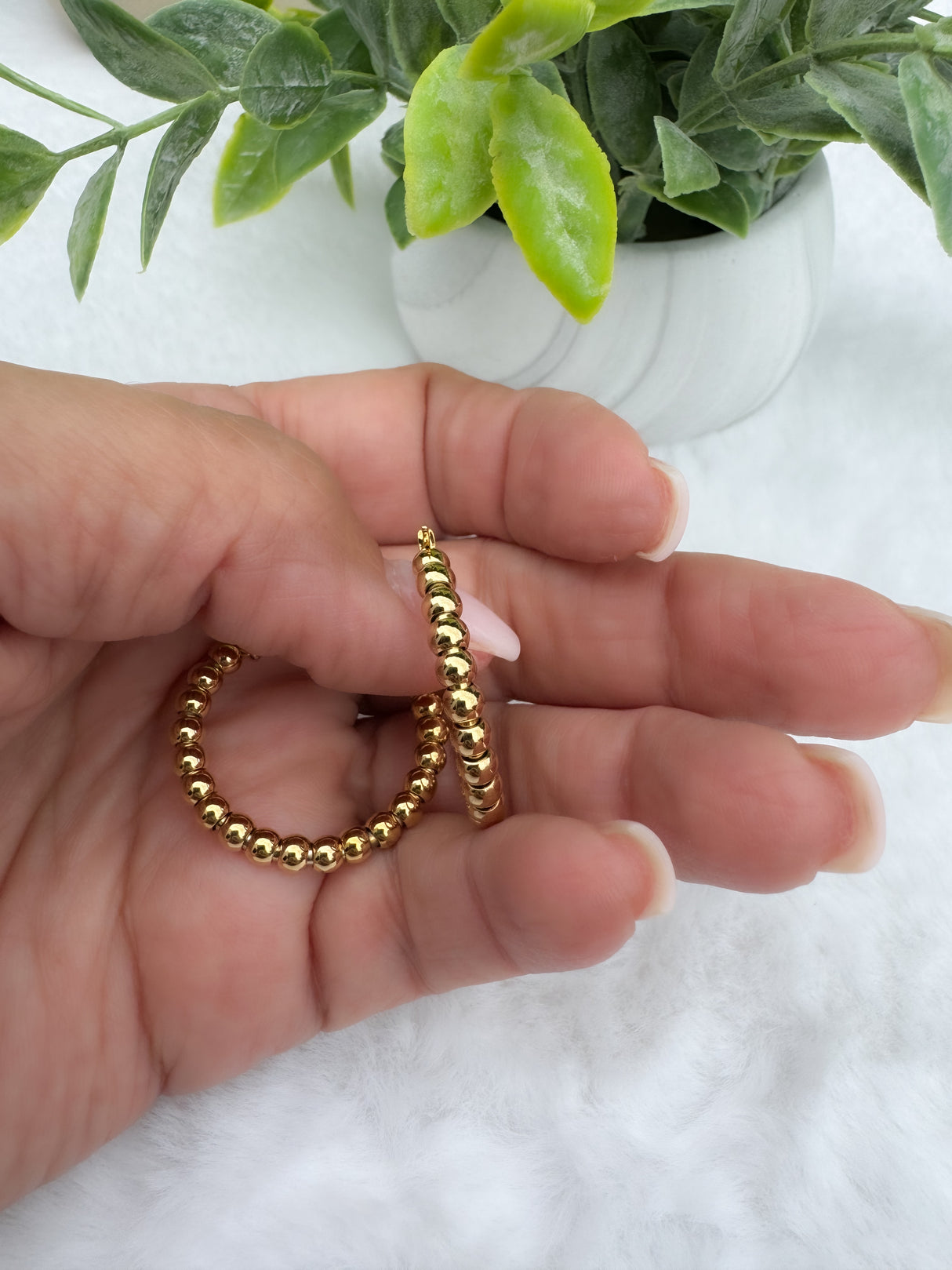 Stainless steel hoop earrings