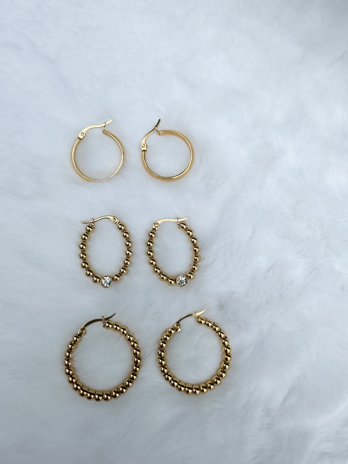 Stainless steel hoop earrings