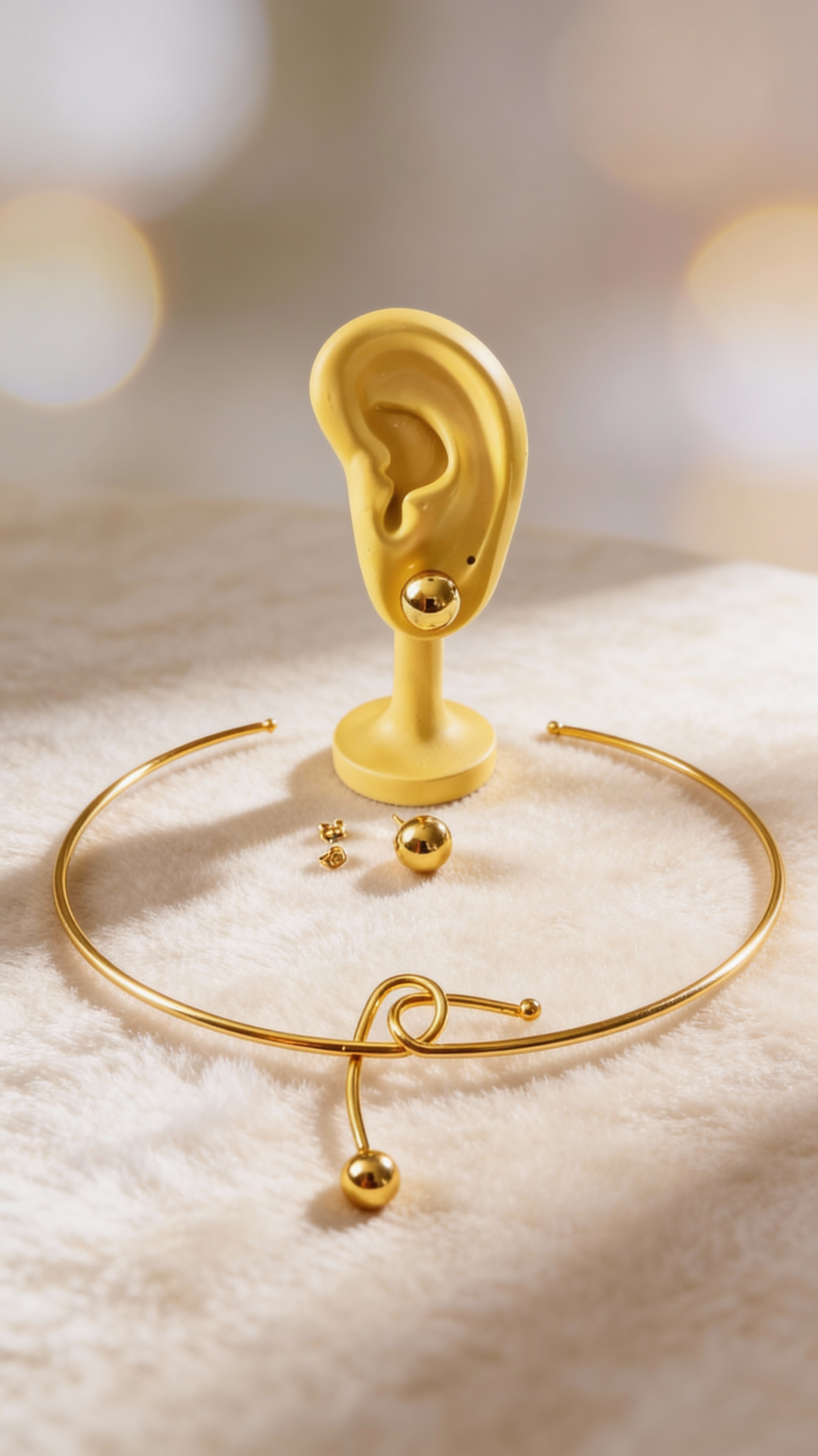 Zory Knot Detail Choker & Stud Earrings Set