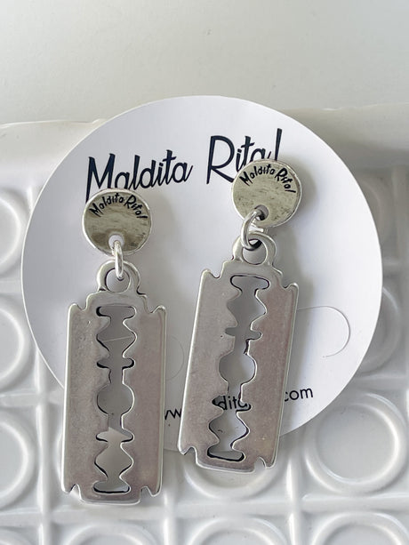 Maldita Rita earrings (shaving crafts)