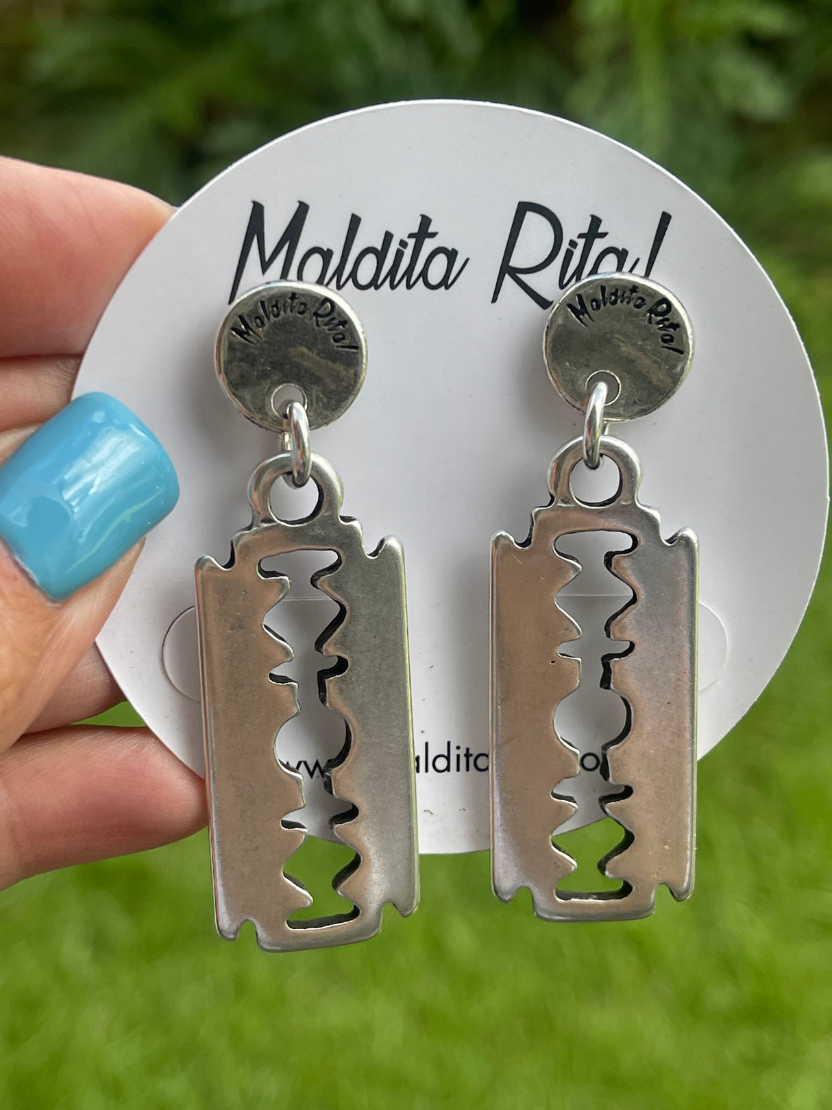 Maldita Rita earrings (shaving crafts)