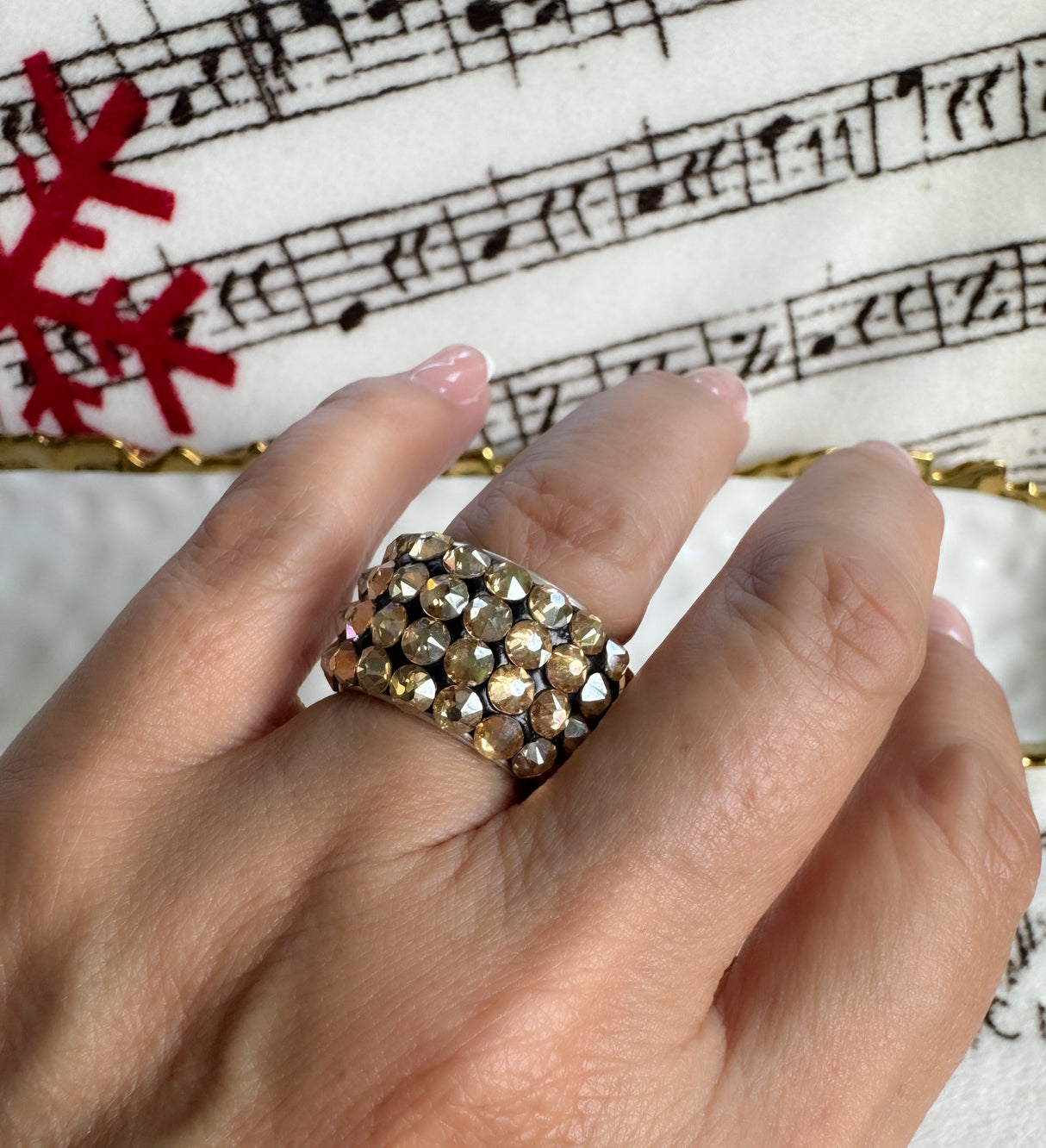 Italian bicolor ring from B.E. designer