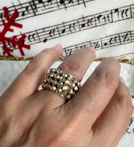 Italian bicolor ring from B.E. designer
