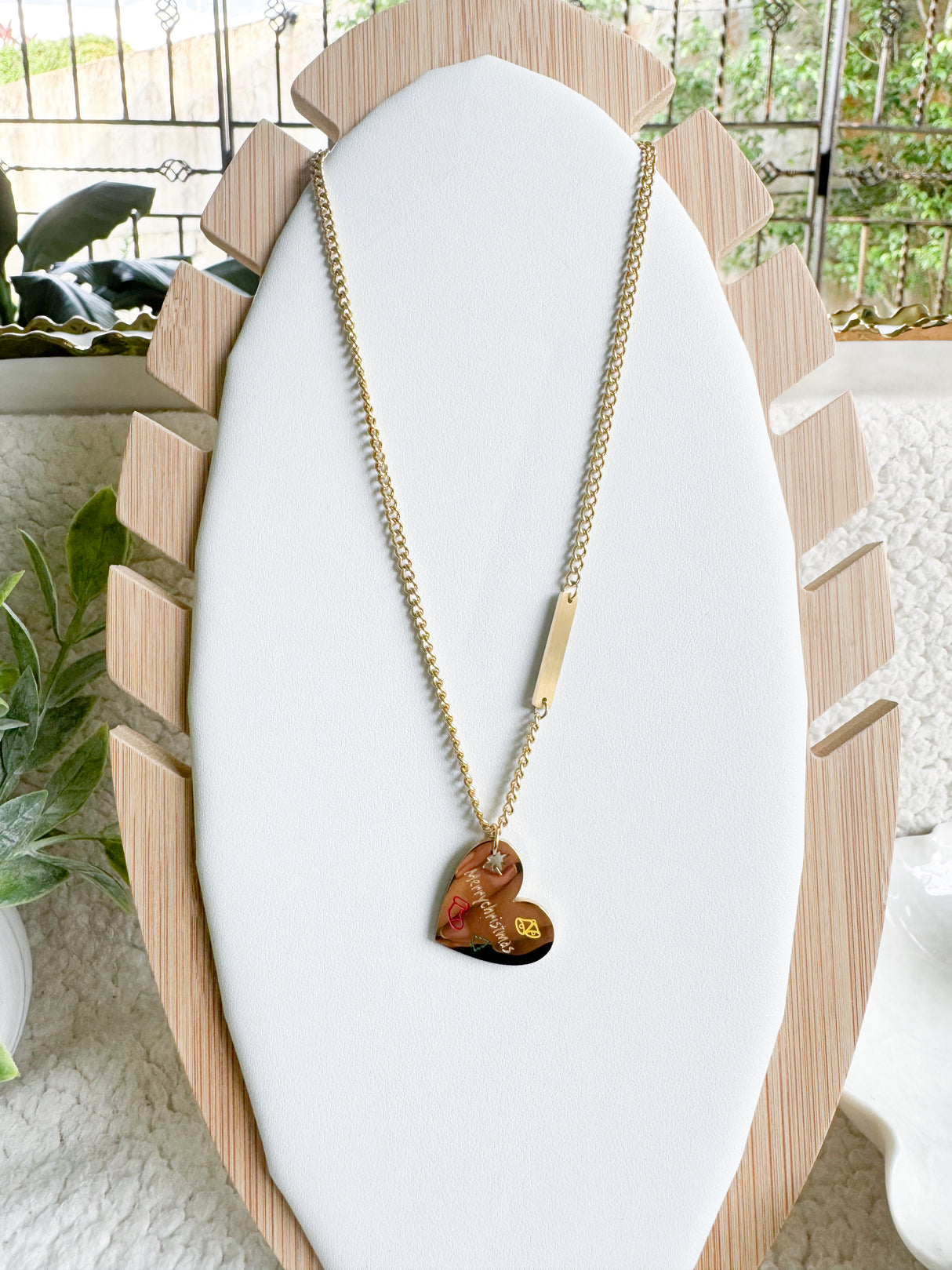 Merry Christmas necklace - stainless steel