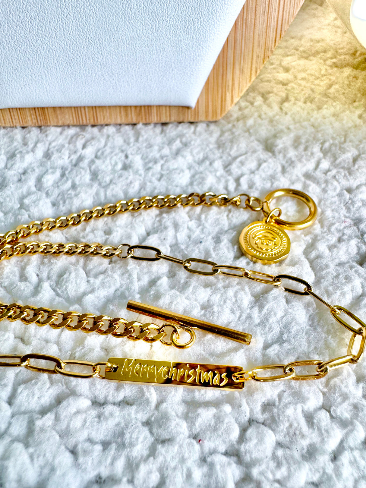 Merry Christmas bracelet - stainless steel