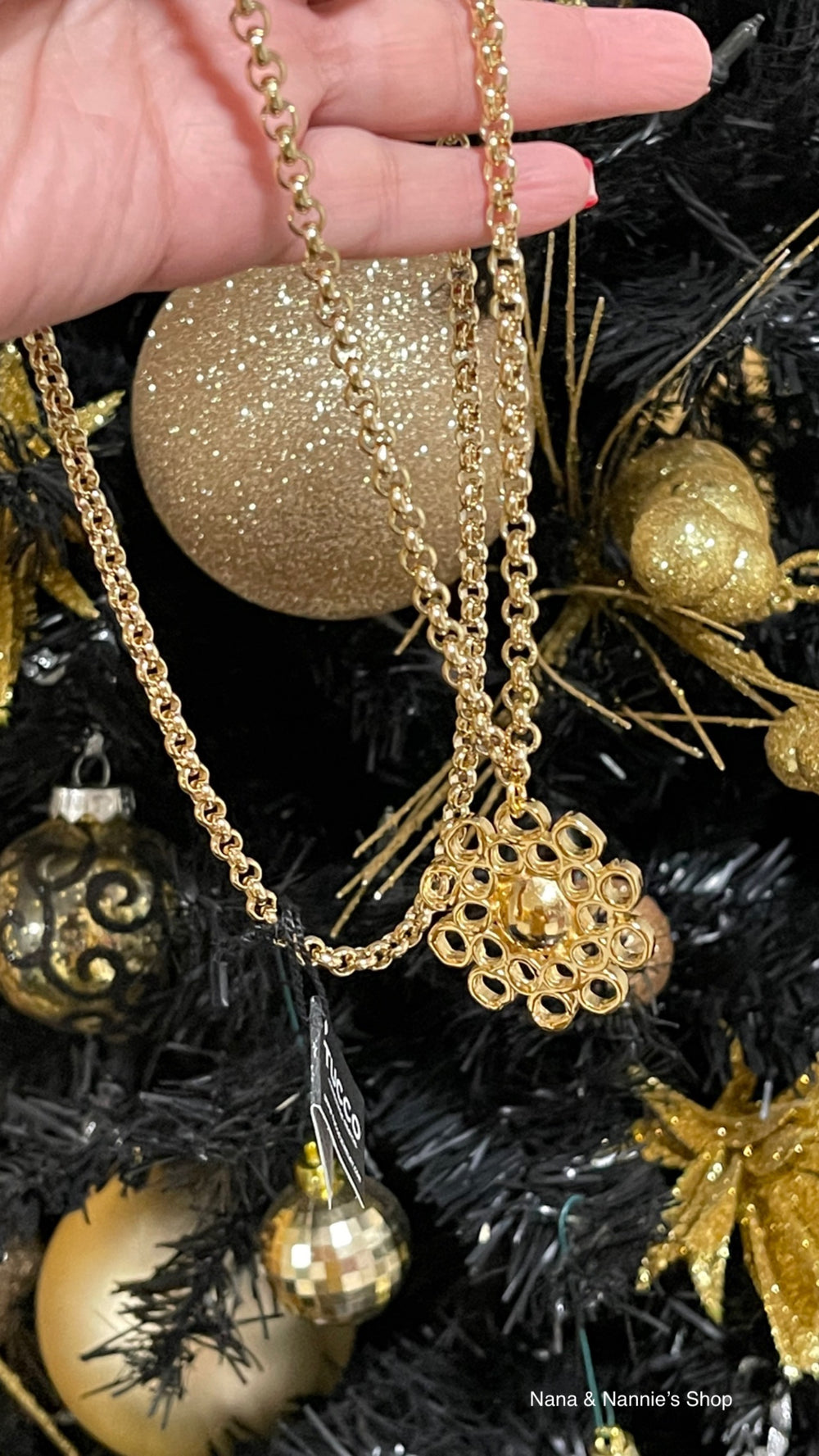 Tucco flower charm necklace