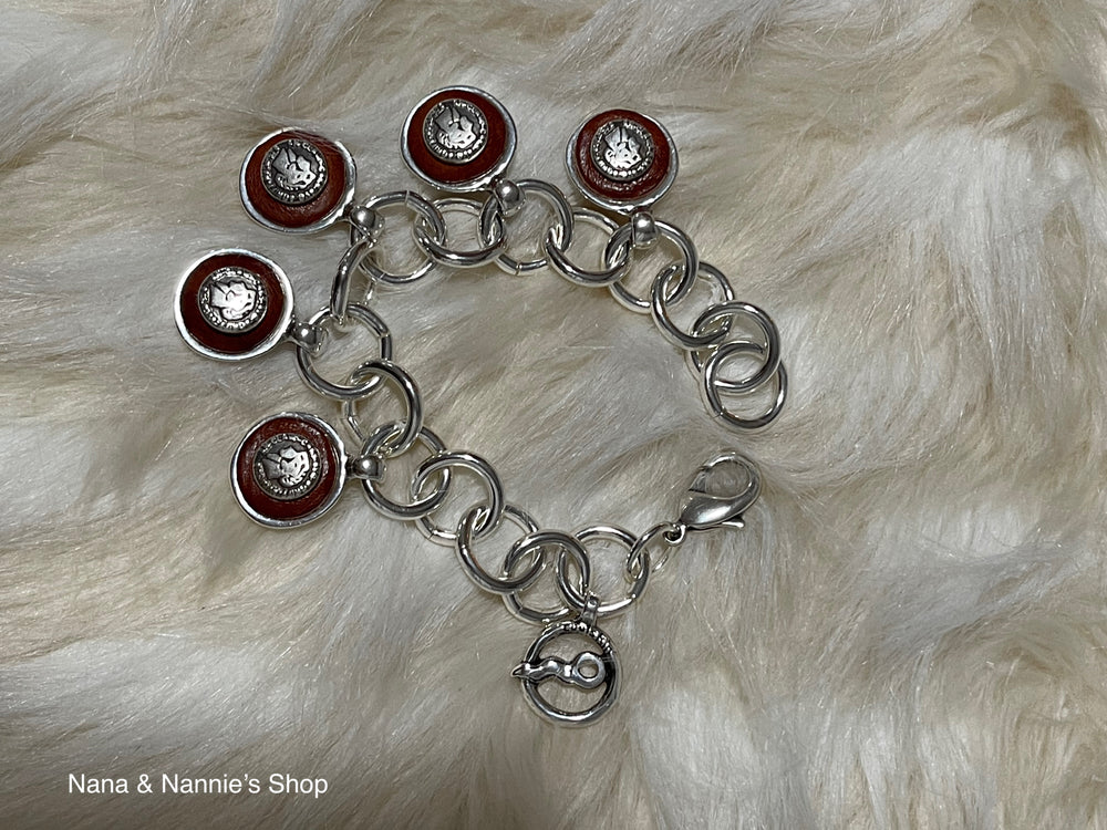 Coolskin coin leather bracelet