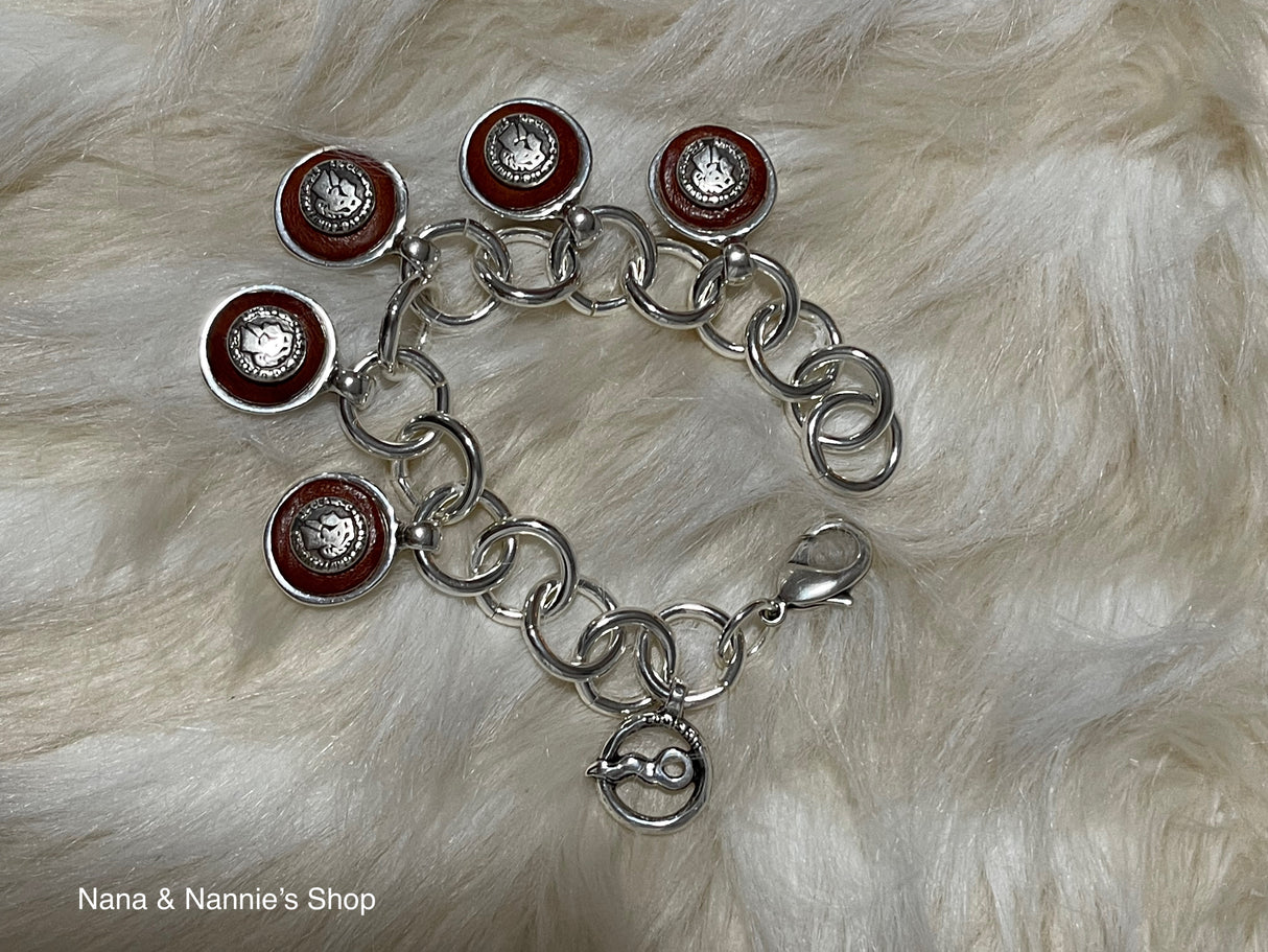 Coolskin coin leather bracelet