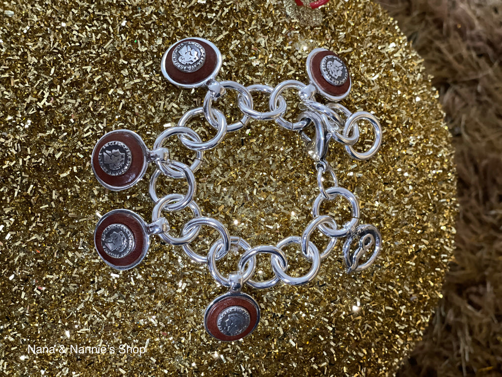 Coolskin coin leather bracelet