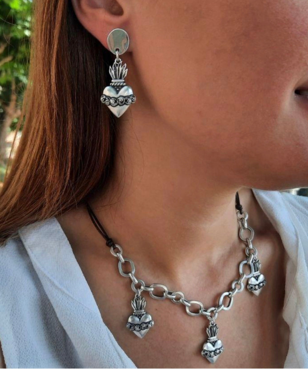 Necklace by Andrea's Designer -3 hearts