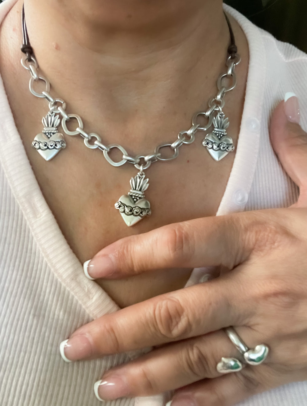 Necklace by Andrea's Designer -3 hearts