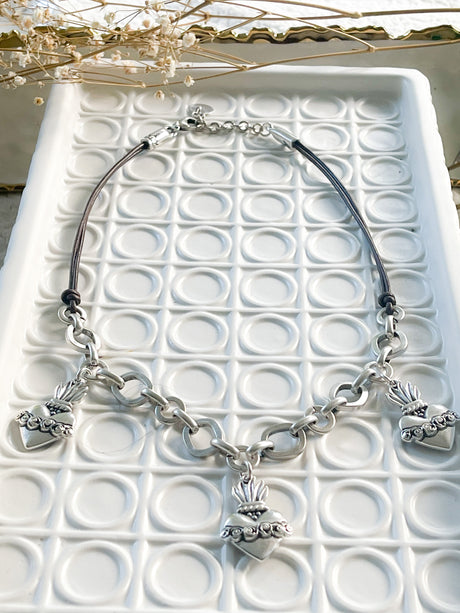 Necklace by Andrea's Designer -3 hearts