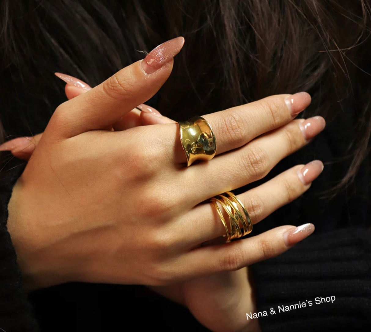 Band ring 925 sterling silver gold plated