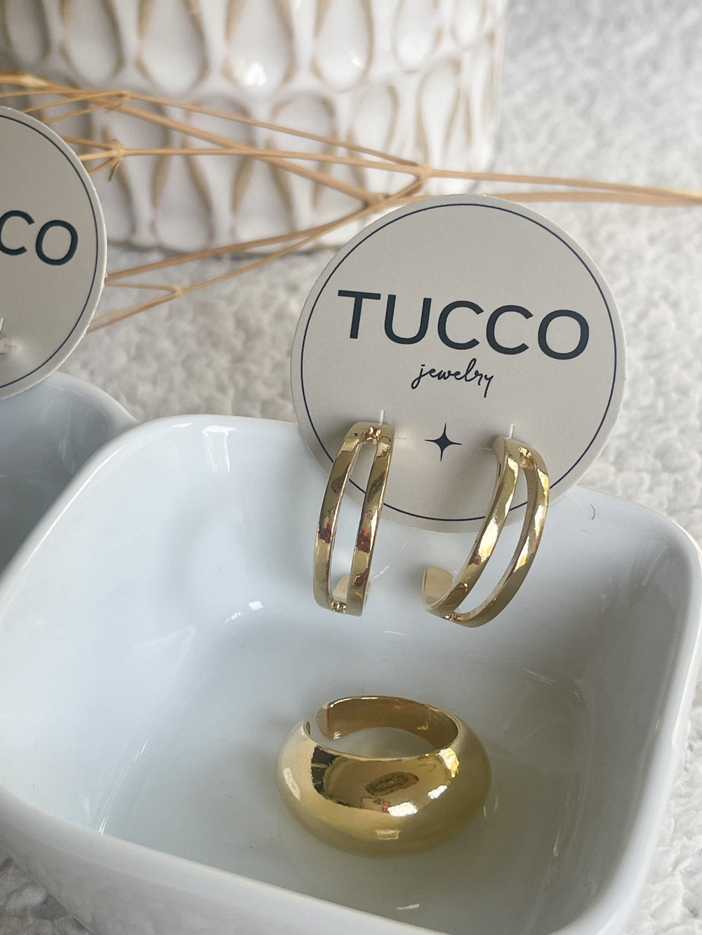 Tucco double loop earrings