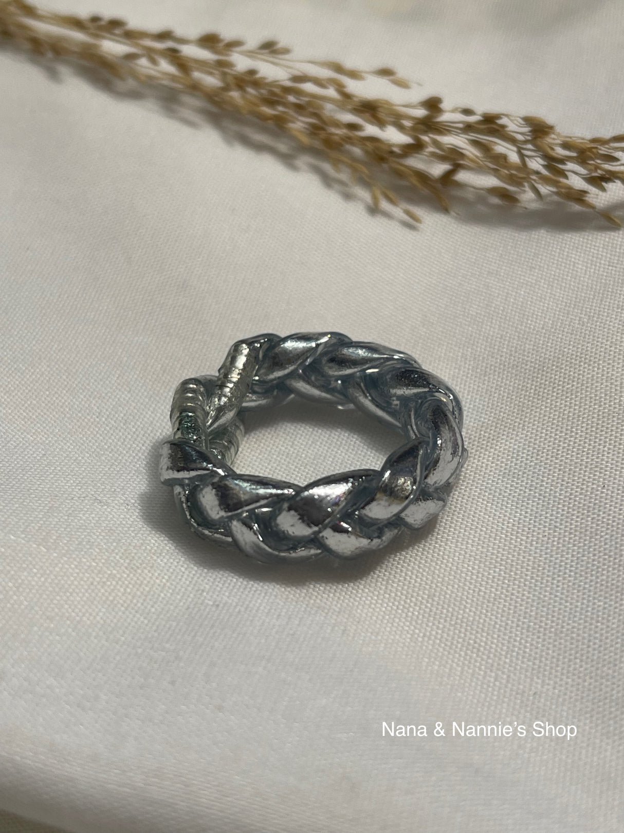 Bless thin ring & Bless braided ring