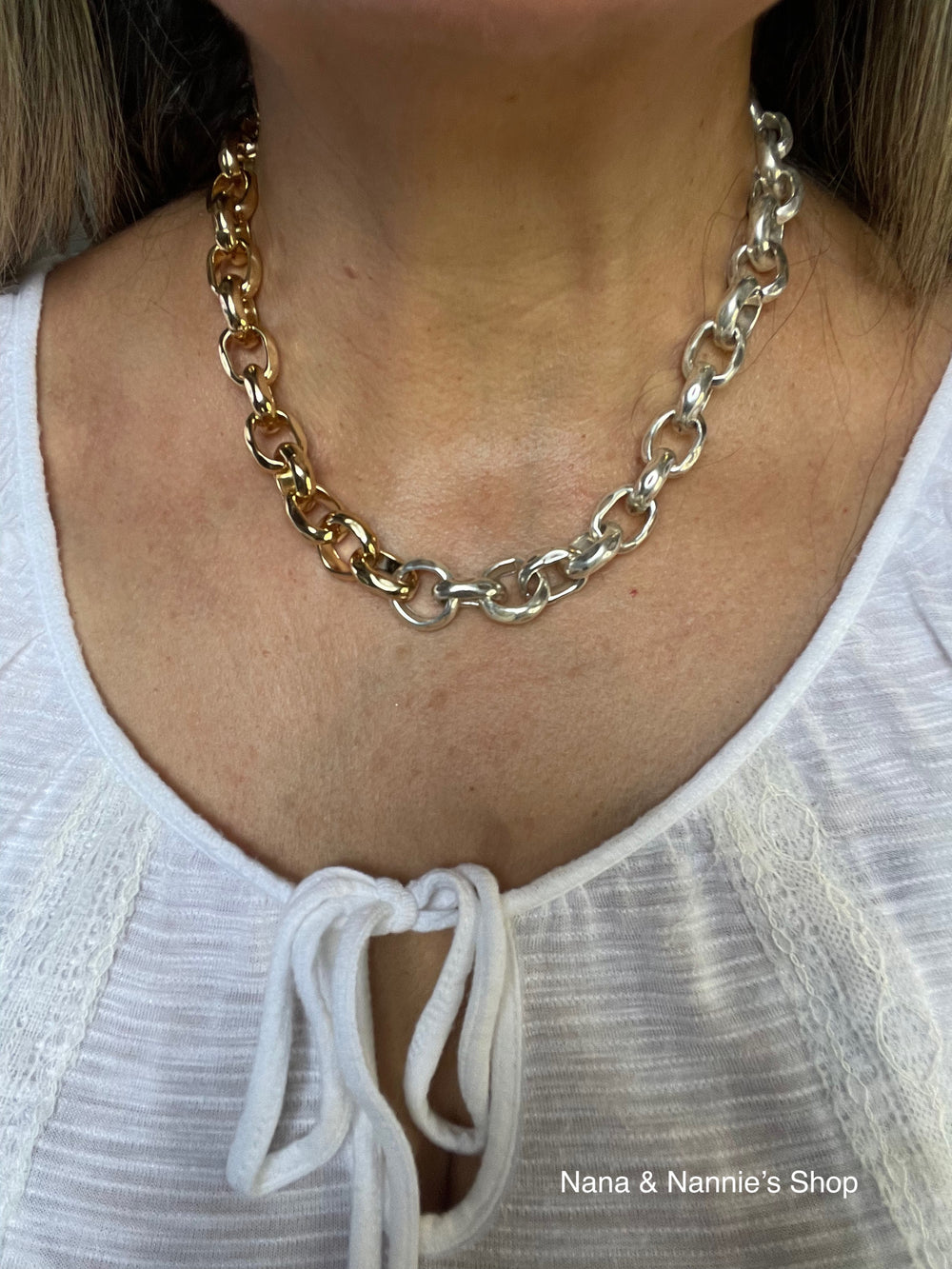 Tra-La-Ra necklace (two tones)