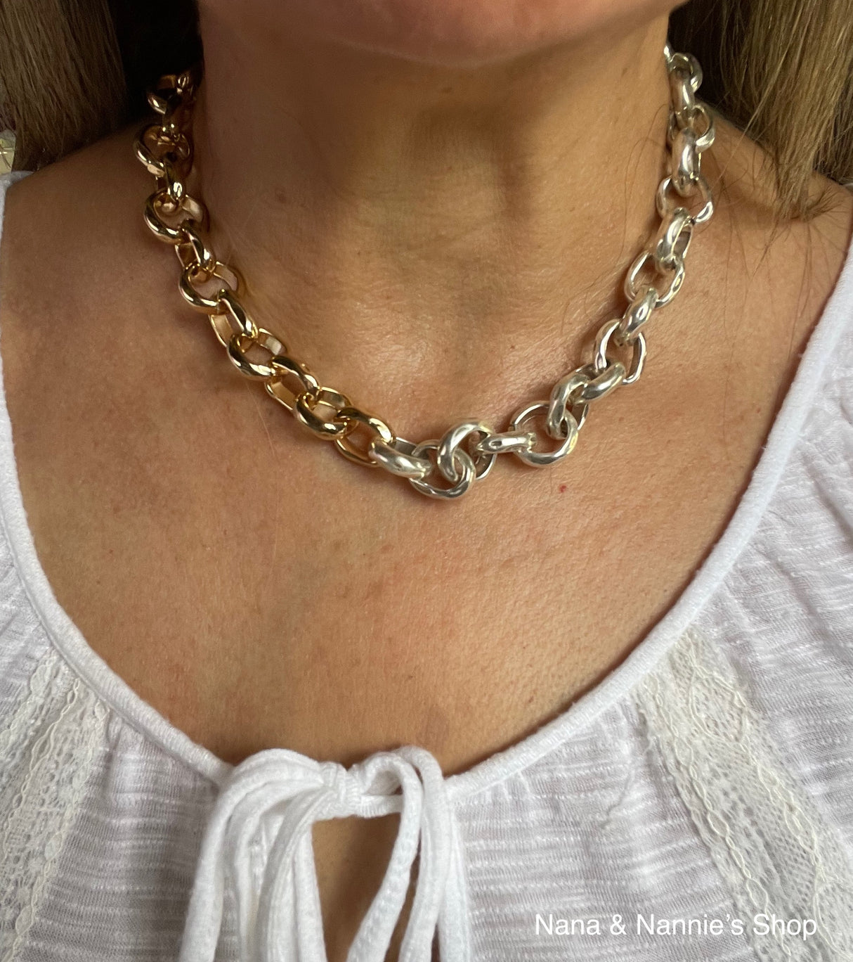 Tra-La-Ra necklace (two tones)