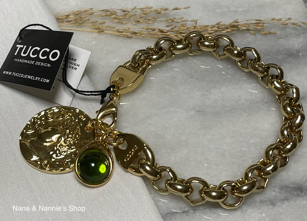 Tucco bracelet coin & stone
