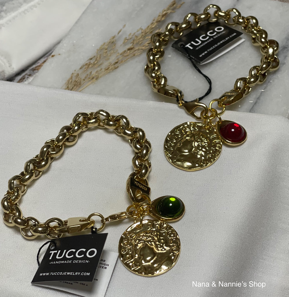 Tucco bracelet coin & stone
