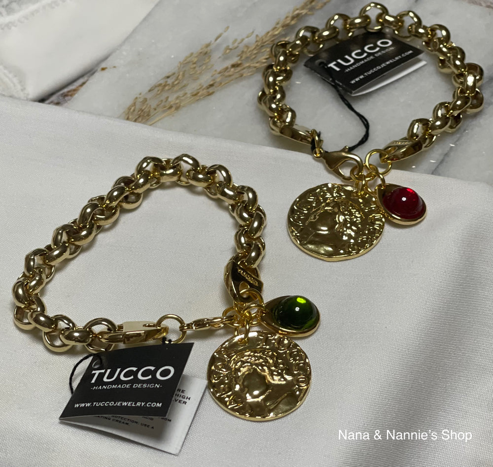 Tucco bracelet coin & stone