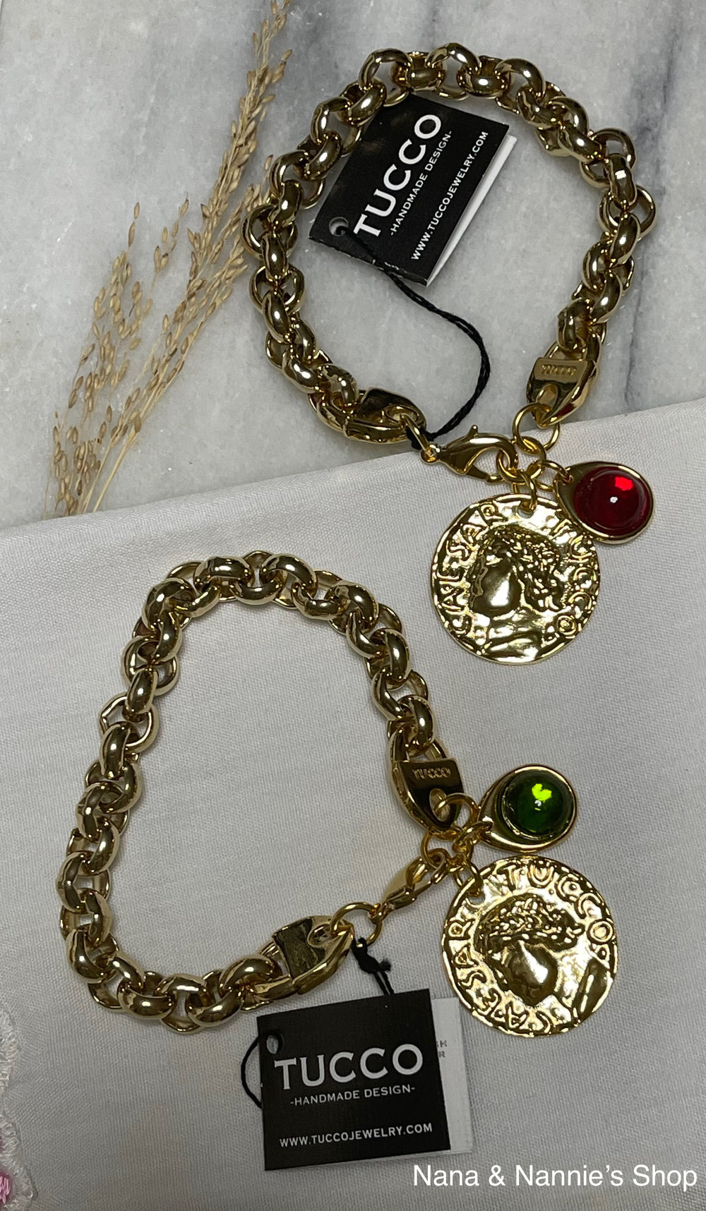 Tucco bracelet coin & stone