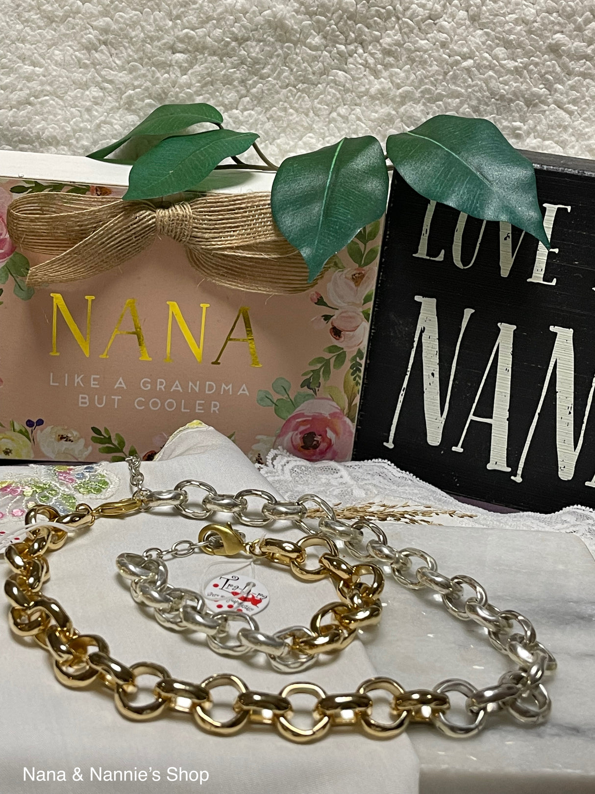 Tra-La-Ra necklace (two tones)