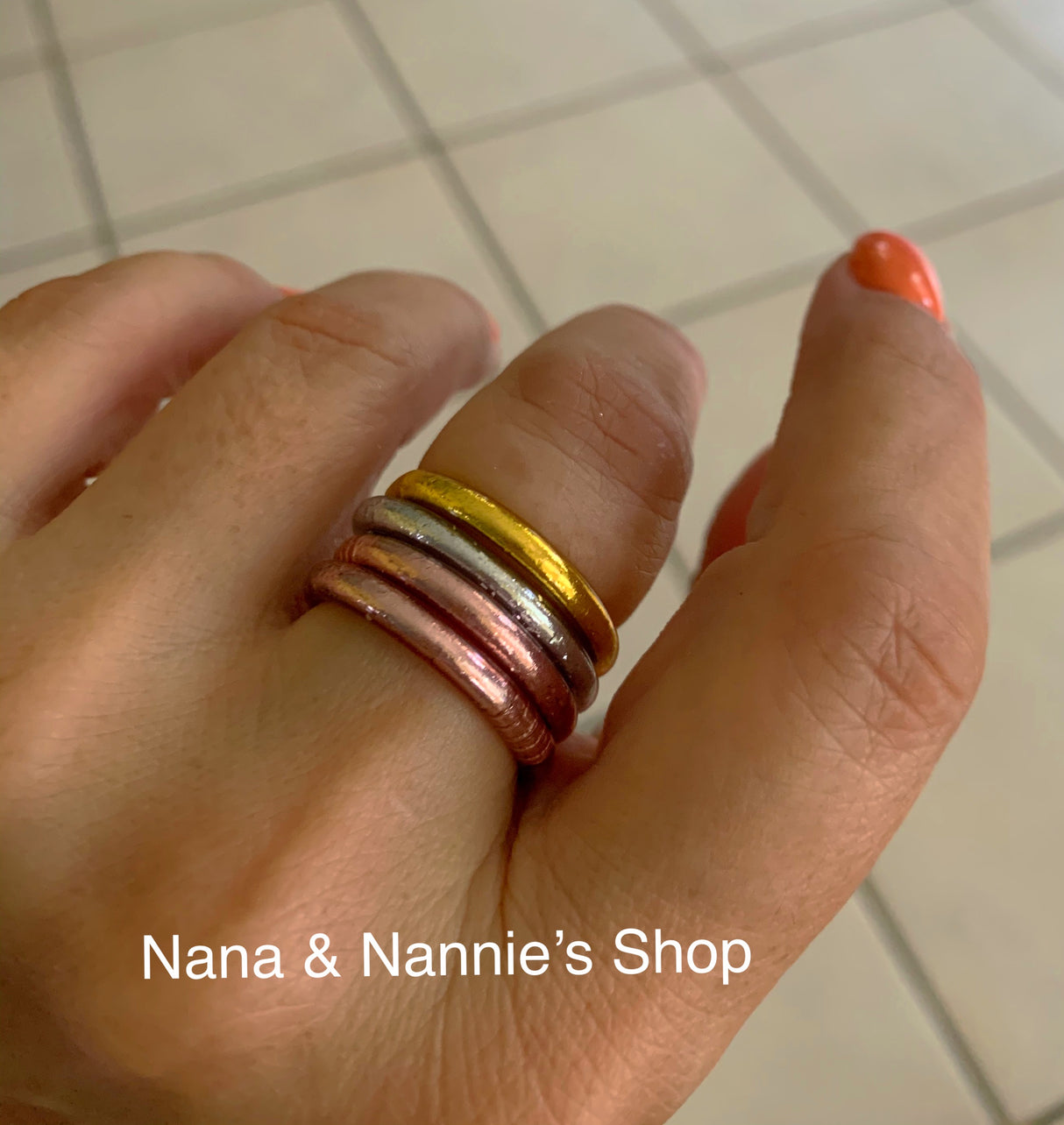 Bless thin ring & Bless braided ring