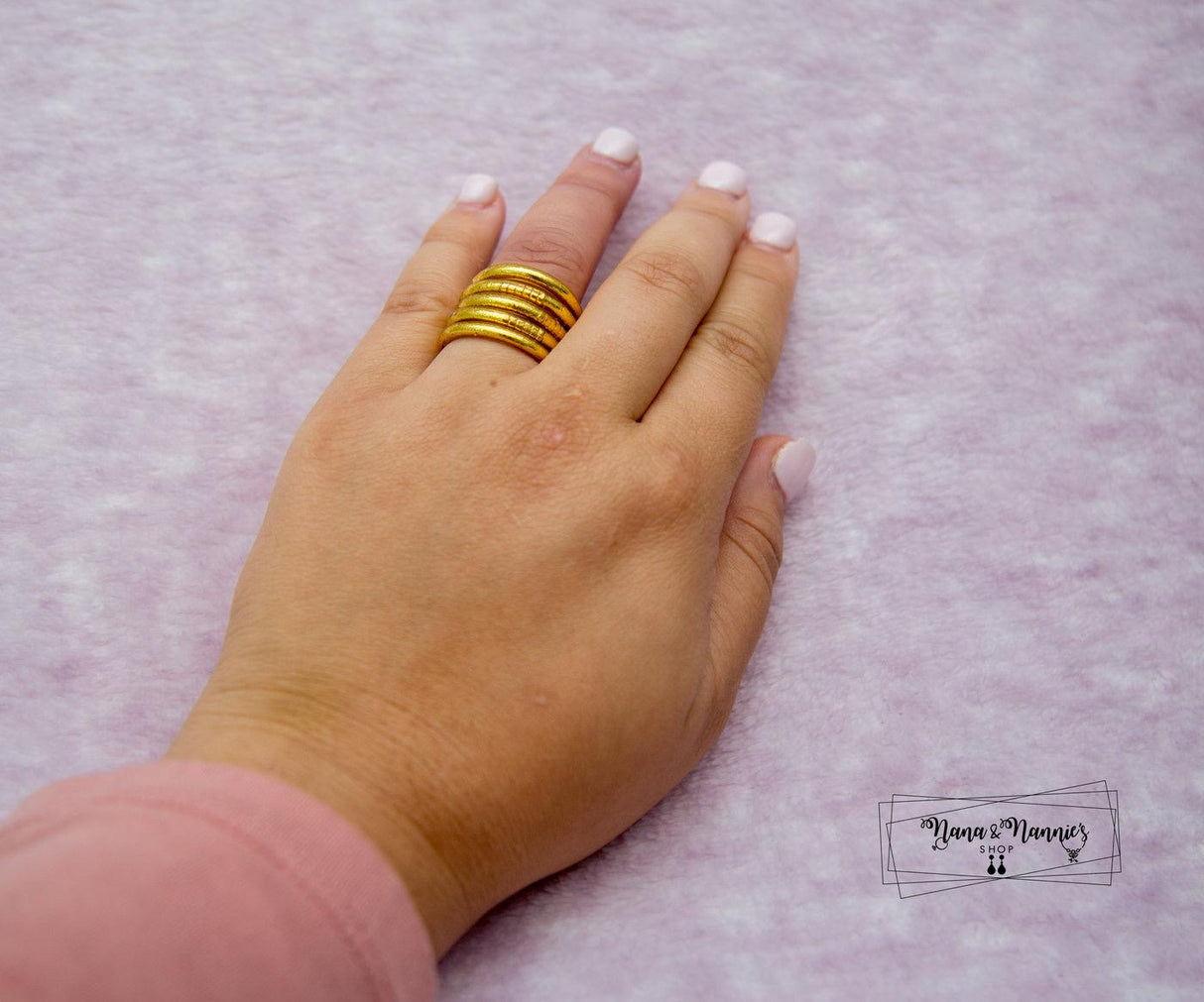 Bless thin ring & Bless braided ring