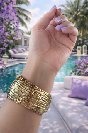 Aurelia Textured Wide Bangle