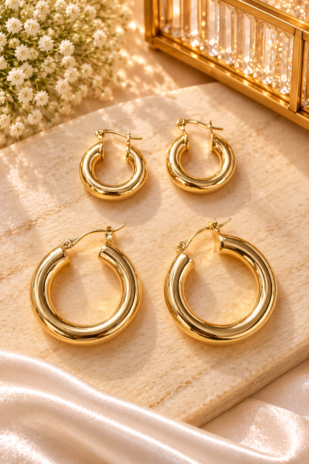 Nora Chunky Hoop Earrings