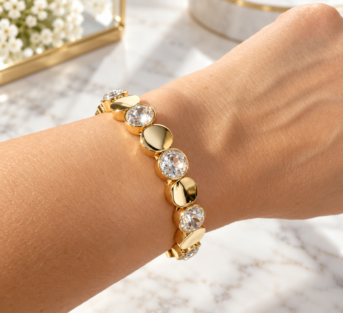 Alessandra Crystal Stretch Bracelet